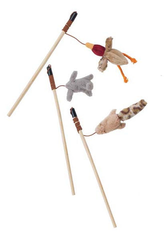 SKINNEEEZ - Forest Friends Teaser Wand Cat Toy Assorted