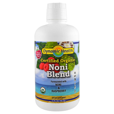 DYNAMIC HEALTH - Organic Certified Noni Juice Blend, Raspberry Flavor