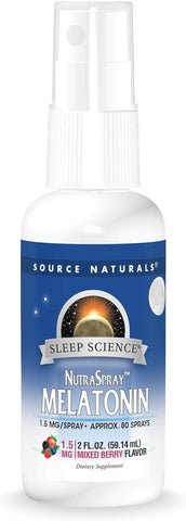 SOURCE NATURALS - Sleep Science Melatonin NutraSpray Berry - 2 fl oz (59 ml)