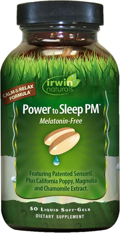 IRWIN NATURALS - Power to Sleep PM Melatonin Free - 50 Softgels