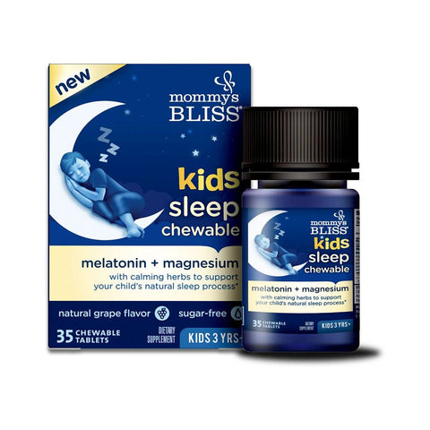 MOMMY'S BLISS -  Kids Sleep Chewable, Melatonin + Magnesium - 35 Chewable Tablets