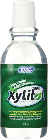 EPIC DENTAL - Xylitol Mouthwash Spearmint - 16 fl. oz.