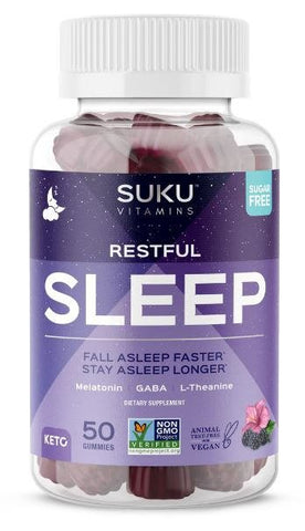 SUKU VITAMINS - Restful Sleep Blackberry Hibiscus - 50 Gummies