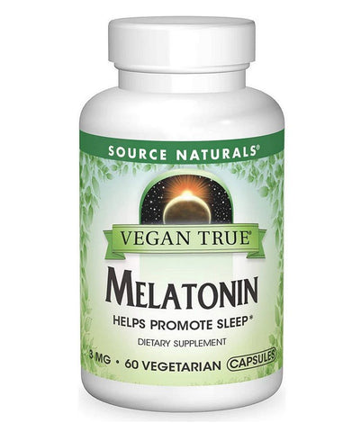 SOURCE NATURALS - Vegan True Melatonin 3 mg - 60 Vegetarian Capsules