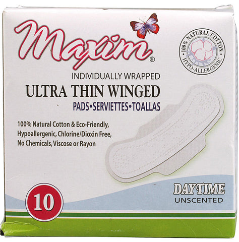 Maxim Hygiene Products Natural Cotton Ultra Sanitary Pads Daytime
