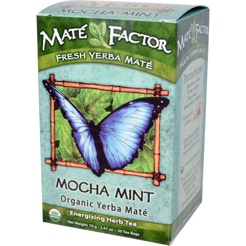 The Mate Factor Organic Mocha Mint Yerba Mate Tea Bags