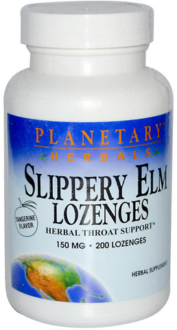 Planetary Herbals Slippery Elm Lozenges Tangerine Flavor