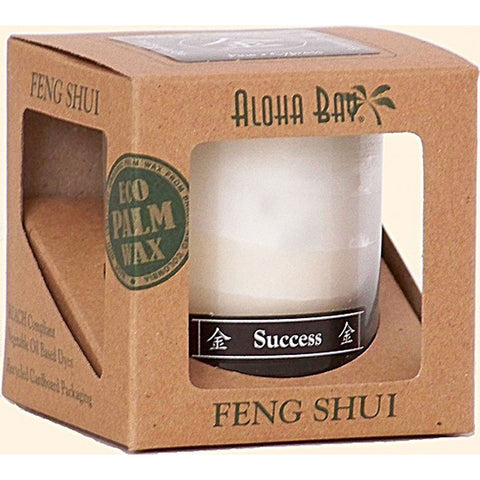 ALOHA BAY - Feng Shui Palm Wax Candles Metal Success