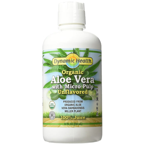 DYNAMIC HEALTH - Organic Aloe Vera Juice with Micro Pulp, Unflavored