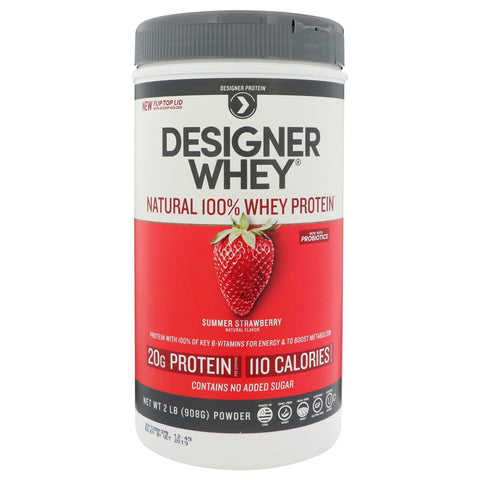 DESIGNER WHEY - 100% Premium Whey Protein Powder, Summer Strawberry