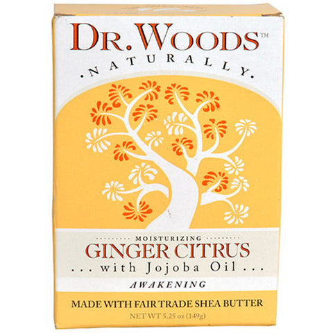 DR. WOODS - Ginger Citrus Bar Soap with Jojoba Oil & Organic Shea Butter