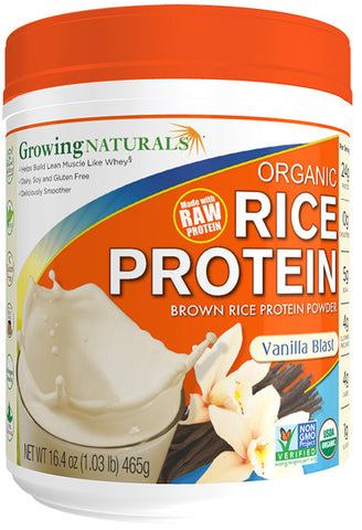 Growing Naturals - Organic Rice Protein, Vanilla Blast