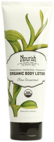 Nourish - Pure Unscented Organic Body Lotion 8 Ounces