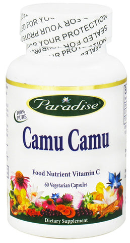 Paradise Herbs -  Camu 20% Vitamin C Vegetarian Capsules, 60 Count