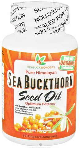 Seabuck Wonders - Sea Buckthorn Seed Oil, Made With Organic Sea Buckthorn, 60-Softgels