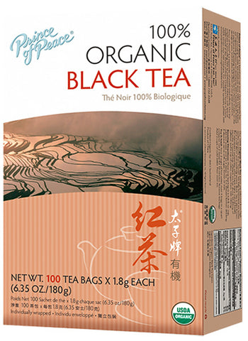 Prince Of Peace - Organic Black Tea - 100 x 2 g Tea Bags