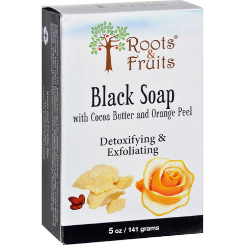 ROOTS AND FRUITS - Black Bar Soap with Cocoa Butter