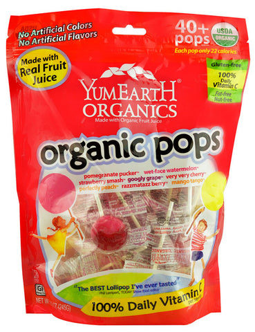 YUMMY EARTH - Organics Assorted Fruit Pops 40+