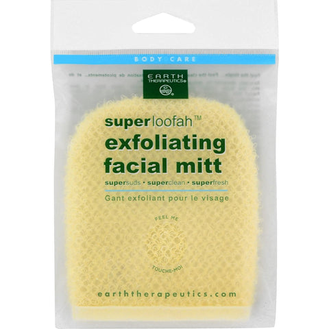 EARTH THERAPEUTICS - Super Loofah Exfoliating Facial Mitt