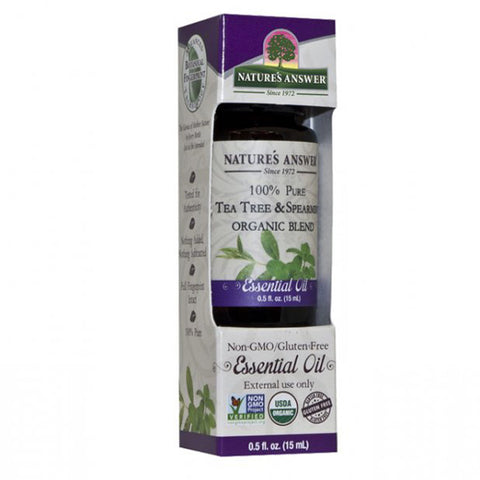 NATURE'S ANSWER - Organic Essential Oil, 100% Pure Tea Tree and Spearmint