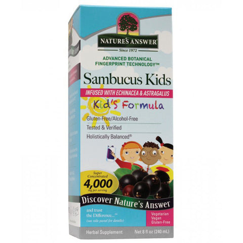 NATURE'S ANSWER - Sambucus Kids Formula, Infused with Echinacea and Astragalus 4,000 mg