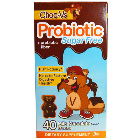 YUM V'S - Probiotic with Prebiotic Fiber, Milk Chocolate