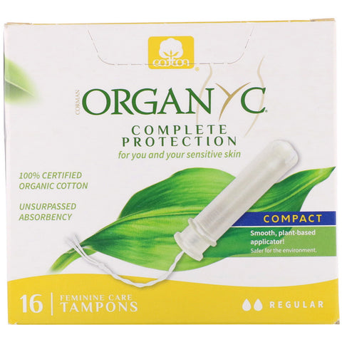 ORGANYC - Organic Cotton Compact Eco-Applicator Tampons Regular