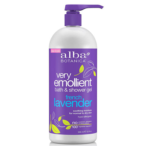 ALBA BOTANICA - Very Emollient Bath & Shower Gel French Lavender