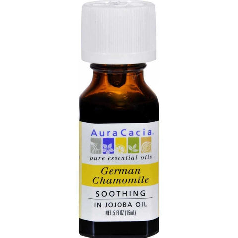 AURA CACIA - 100% Pure Essential Oil German Chamomile in Jojoba Oil