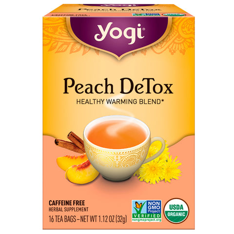 YOGI TEA - Peach DeTox Organic Cleansing Tonic Tea