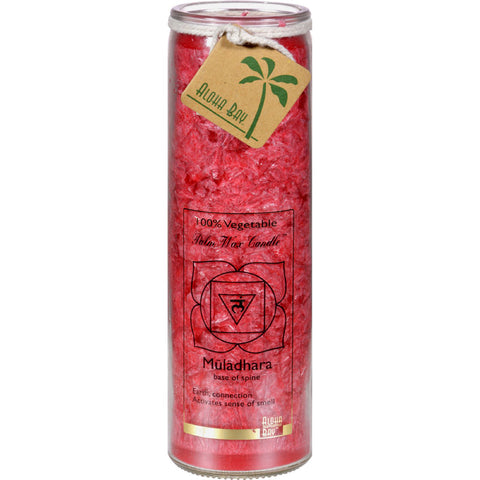 ALOHA BAY - Palm Wax Candles Chakra Jars Unscented, Muladhara-Red