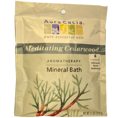 AURA CACIA - Aromatherapy Mineral Bath, Meditating Cedarwood