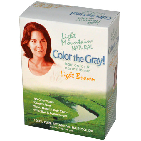 LIGHT MOUNTAIN - Color The Gray Natural Hair Color and Conditioner Light Brown