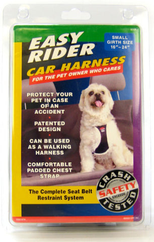 Nylon Car Harness Black for Small Dogs