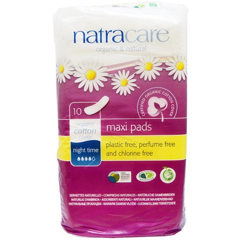 NATRACARE - Natural Feminine Maxi Pads Night Time Extra Long