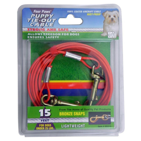 Four Paws - Puppy Tie-Out Cable Orange