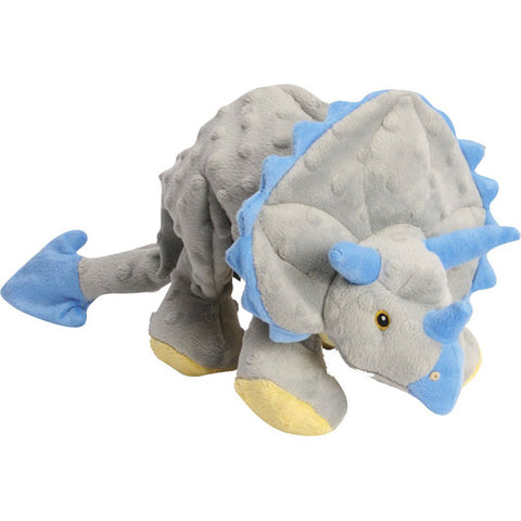 Frills the Grey Triceratops Dog Toy