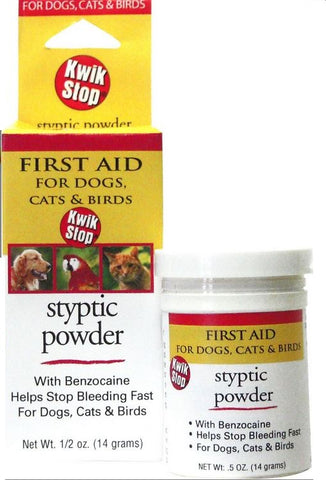 Styptic Powder for Dogs, Cats & Birds - 1/2 oz.