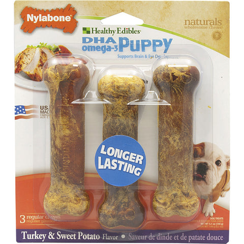 HEALTHY EDIBLES - Puppy Chew Treats, Sweet Potato & Turkey Regual