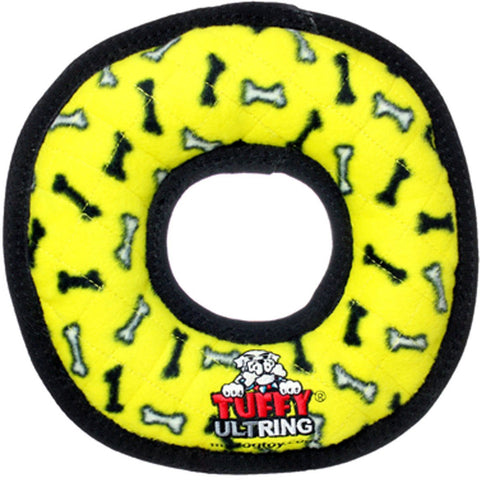 TUFFY - Ultimate Ring in Yellow Bones Dog Toy