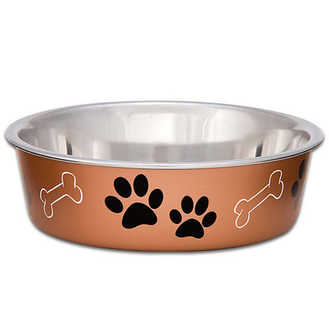 LOVING - Bella Bowls Dog Bowl Metallic Copper Medium