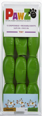 PAWZ - Natural Rubber Dog Boots Green Tiny