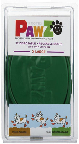 PAWZ - Dog Boots 5 Inch X-Large Green