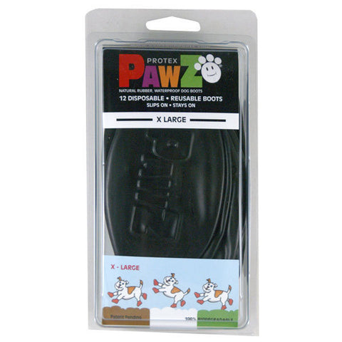 PAWZ DOG BOOTS - Pawz Black Dog Boots To 1.5" XXS - 12 Disposables