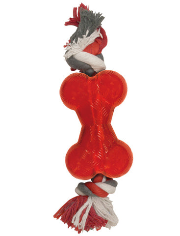 SPOT - Play Strong Mini Tugs Bone with Rope Red Small