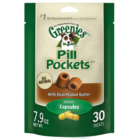 GREENIES - Pill Pockets Capsules Dog Treats Real Peanut Butter Flavor