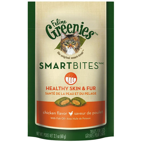 GREENIES - Smartbites Healthy Skin and Fur Cat Treats Chicken Flavor