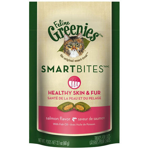 GREENIES - Smartbites Healthy Skin and Fur Cat Treats Salmon Flavor