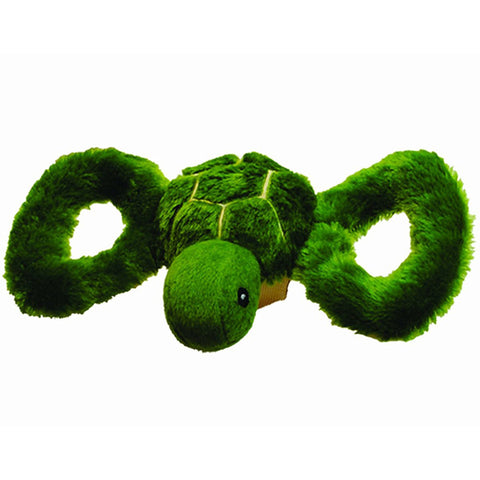 JOLLY PETS - Tug-a-Mal Turtle Squeaky Tug Dog Toy Large