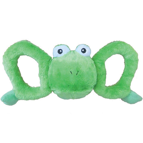 JOLLY PETS - Tug-a-Mal Frog Squeaky Tug Dog Toy Large